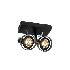 Spot moderne noir 2 lumières - Master 70