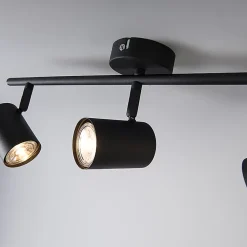 Spot moderne noir orientable 3 lumières - Jeana