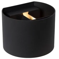 Spot mural AXI en métal avec LED intégré - Noir - Lucide