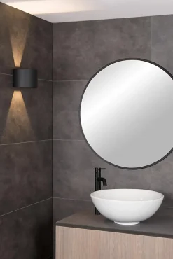 Spot mural AXI en métal avec LED intégré - Noir - Lucide