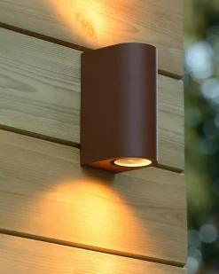 Spot mural BOOGY en aluminium avec 2xGU10 - Rouille - Lucide