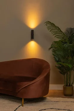 Spot mural CLUBS en aluminium avec 2xGU10 - Noir - Lucide