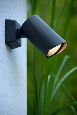 Spot mural MANAL en aluminium avec LED intégré - Anthracite - Lucide