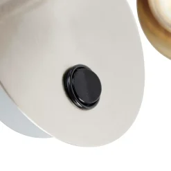 Spot mural orientable et inclinable en acier avec interrupteur - Karin 1