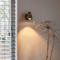 Spot mural orientable et inclinable en bronze avec interrupteur - Karin 1