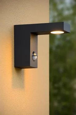 Spot mural TEXAS-IR en aluminium avec LED intégré - Anthracite - Lucide