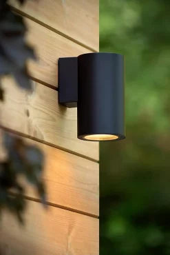 Spot mural VOLANTIS en aluminium avec 1xE27 - Noir - Lucide