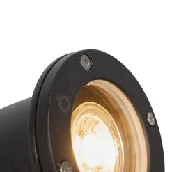 Spot orientable à piquer noir réglable IP44 avec cordon et prise - Basic