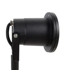Spot orientable à piquer noir réglable IP44 avec cordon et prise - Basic