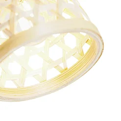 Spot orientable oriental noir avec bambou et interrupteur - Rayan