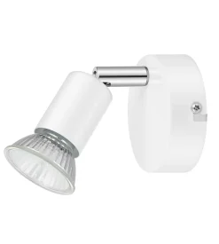 Spot patère GU10 7W Sasha blanc H.10.5 cm