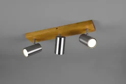 Spot plafond 3 lampes GU10 métal nickel mat - Trio - Marley