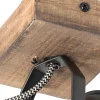 Spot rustique noir avec bois réglable - Jelle