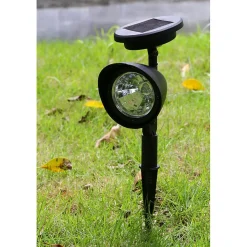 Spot solaire à piquer- Hauteur 37cm- 3 LED blanches- 9 Lumens- Eclairage extérieur Jardin