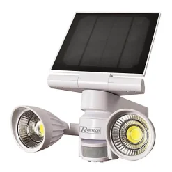 Spot solaire 2x4 watt 600 lumen IP44 avec détecteur