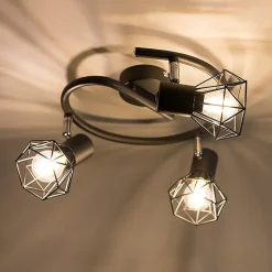 Spotlight intelligent noir rotatif et inclinable avec 3 Wifi P45 - Mosh