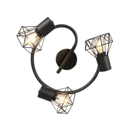 Spotlight intelligent noir rotatif et inclinable avec 3 Wifi P45 - Mosh