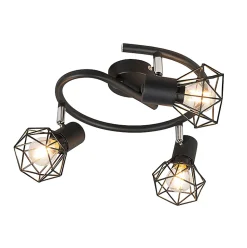 Spotlight intelligent noir rotatif et inclinable avec 3 Wifi P45 - Mosh