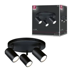 Spotlight Zyli IP44 GU10 230V max. 3x10W gradable Noir mat