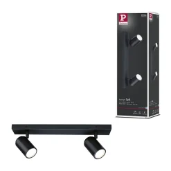 Spotlight Zyli IP44 GU10 230V max. 2x10W gradable Noir mat