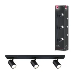 Spotlight Zyli IP44 GU10 230V max. 3x10W gradable Noir mat