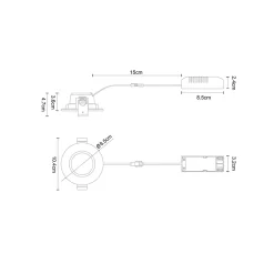 Spots à encastrer Boze LED intégrée 345lm 4.7W IP65 GoodHome chrome
