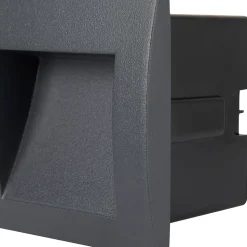 Spots à encastrer Sham LED intégrée 116lm 3.1W IP54 GoodHome gris anthracite