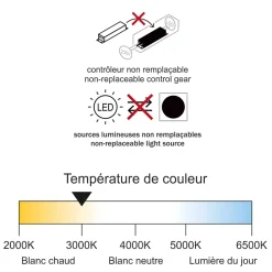 Spots LED encastrable BBC (RT2012) IP65 - spécial salle de bain - 6.5W 500 LM 3000K - garantie 5 ans