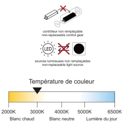 Spots LED encastrable IP44 orientable - salle de bain - 4,8W 400 LM 3000K - garantie 3 ans