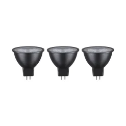 Standard 12 V Réflecteur LED GU5,3 Kit de 3 3x450lm 3x6W 2700K Noir