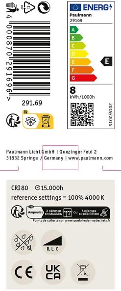 Standard 230 V Réflecteur LED GU10 750lm 8W 4000K gradable Chrome mat