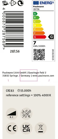 Standard 230 V Réflecteur LED GU10 460lm 7W 4000K gradable Chrome mat