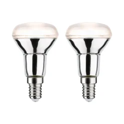 Standard 230 V Réflecteur LED R50 E14 Kit de 2 2x420lm 2x5W 2700K Argent