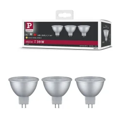 Standard 12 V Réflecteur LED GU5,3 Kit de 3 3x450lm 3x6W 2700K Chrome