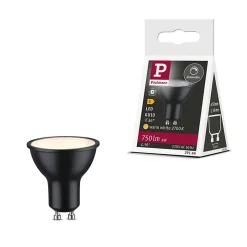 Standard 230 V Réflecteur LED GU10 750lm 8W 2700K gradable Noir mat