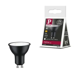 Standard 230 V Réflecteur LED GU10 750lm 8W 4000K gradable Noir mat