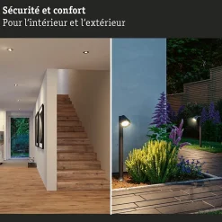 Standard 230 V Réflecteur LED GU10 Détecteur de mouvement crépusculaire (HF) 550lm 7W 2700K Blanc dépoli