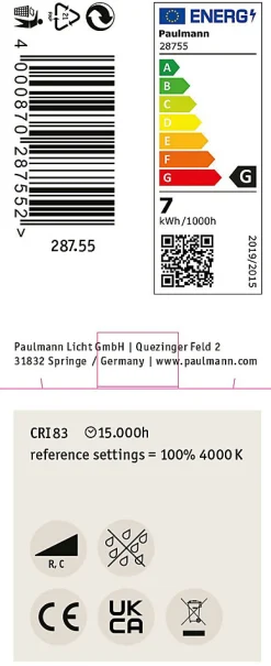 Standard 230 V Réflecteur LED GU10 460lm 7W 4000K gradable Blanc dépoli