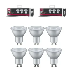 Standard 230 V Réflecteur LED GU10 GU10 Kit de 6 GU10 51mm 2700K 6x4W 6x230lm 230V Alu