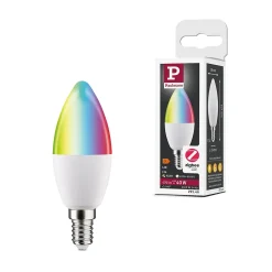 Standard 230 V Smart Home Zigbee 3.0 Bougie LED E14 470lm 5W RGBW+ gradable Dépoli