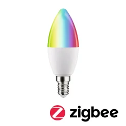 Standard 230 V Smart Home Zigbee 3.0 Bougie LED E14 470lm 5W RGBW+ gradable Dépoli