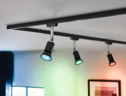 Standard 230 V Smart Home Zigbee 3.0 Réflecteur LED GU10 3x350lm 3x4,8W RGBW+ gradable Noir mat