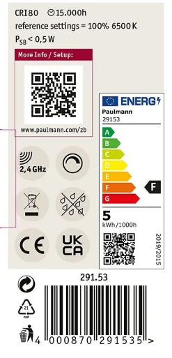 Standard 230 V Smart Home Zigbee 3.0 Réflecteur LED GU10 3x350lm 3x4,8W RGBW+ gradable Noir mat