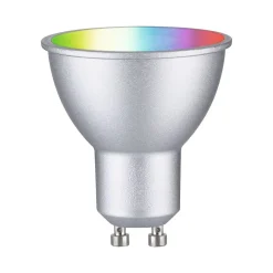 Standard 230 V Smart Home Zigbee 3.0 Réflecteur LED GU10 350lm 4,8W RGBW+ gradable Chrome mat