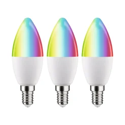 Standard 230 V Smart Home Zigbee 3.0 Bougie LED E14 3x470lm 3x5W RGBW+ gradable Dépoli