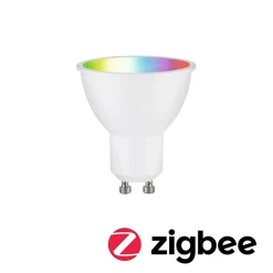 Standard 230 V Smart Home Zigbee 3.0 Réflecteur LED GU10 350lm 4,8W RGBW+ gradable Blanc dépoli