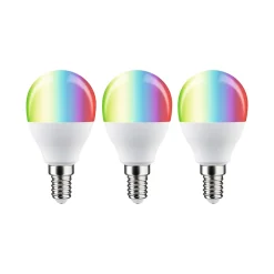 Standard 230 V Smart Home Zigbee 3.0 Sphérique LED E14 3x470lm 3x5W RGBW+ gradable Dépoli