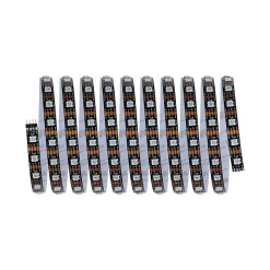 Strip LED intégré dimmable autocollant Dynamic Rainbow RGB Paulmann 6,5W blanc mat L.3m x H.0,2 x P.0,2cm