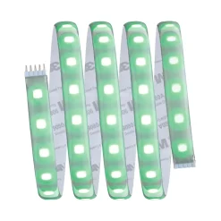 Strip LED intégré dimmable autocollant MaxLED 500 Paulmann 16W 600lm Argent mat blanc chaud L.1,5m x H.0,3 x P.0,3cm