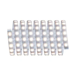 Strip LED intégré dimmable autocollant MaxLED 500 Paulmann 29W 1200lm Argent mat blanc chaud L. 3m x H.0,3 x P.0,3cm